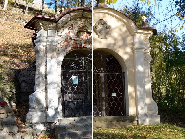 kalvaria kaplnky pred obnovou | Maľba