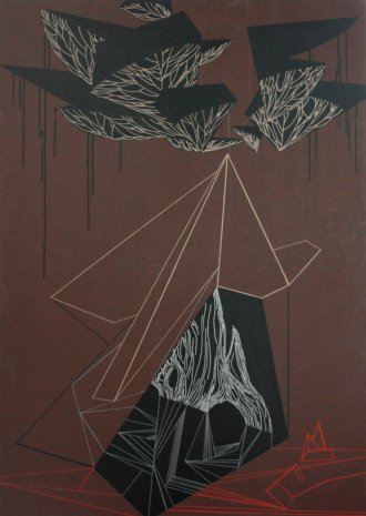 In the Land Behind Tree Branches – Shadow With Skull